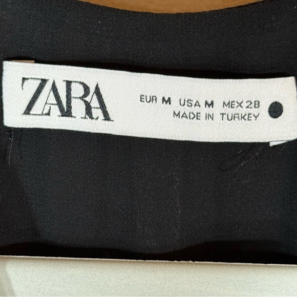 ZARA Black, Cream, Rust Tie Dye Full Front Button Maxi Dress Size M - Picture 2 of 13